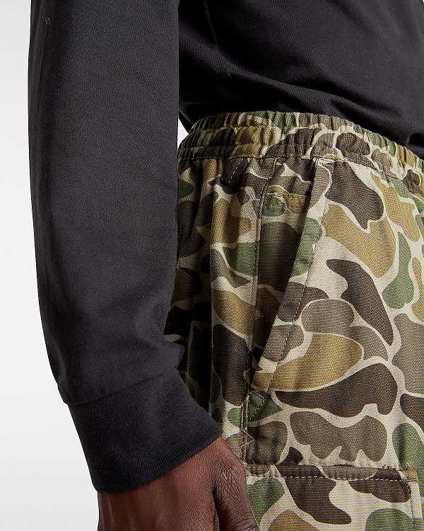 Men Vans Range Cargo Baggy Tapered Elastic Pants Brown Malaysia | VN3958267