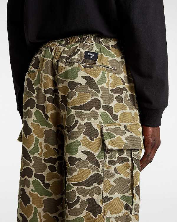 Men Vans Range Cargo Baggy Tapered Elastic Pants Brown Malaysia | VN3958267