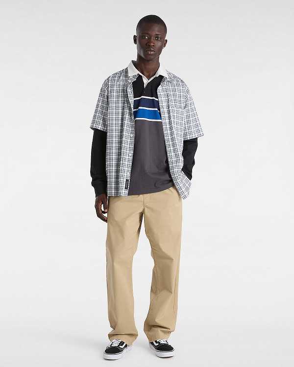 Men Vans Range Relaxed Elastic Pants Beige Malaysia | VN5903617