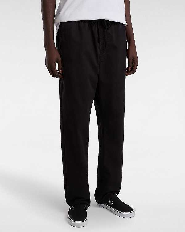 Men Vans Range Relaxed Elastic Pants Black Malaysia | VN0182679