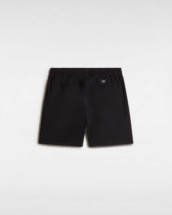 Men Vans Range Relaxed Elastic Shorts Black Malaysia | VN7954086