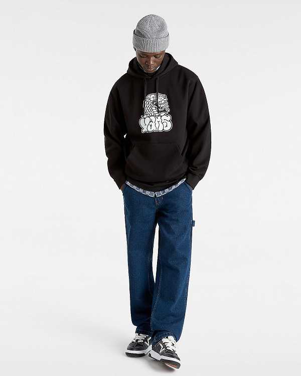 Men Vans Rattler Loose Hoodie Black Malaysia | VN5608497