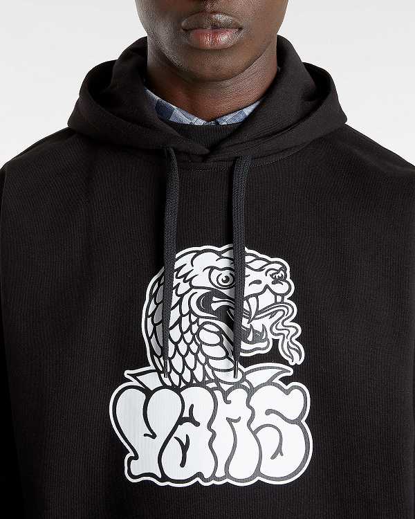 Men Vans Rattler Loose Hoodie Black Malaysia | VN5608497