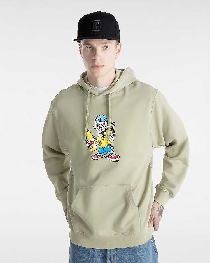 Men Vans Reggie Loose Hoodie Beige Malaysia | VN1962045