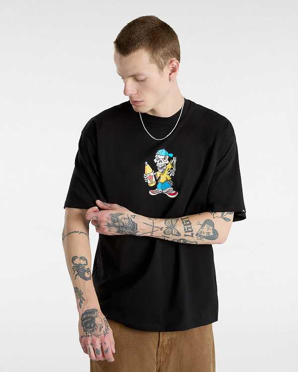 Men Vans Reggie T Shirts Black Malaysia | VN4521967