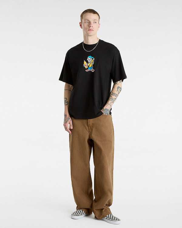 Men Vans Reggie T Shirts Black Malaysia | VN4521967