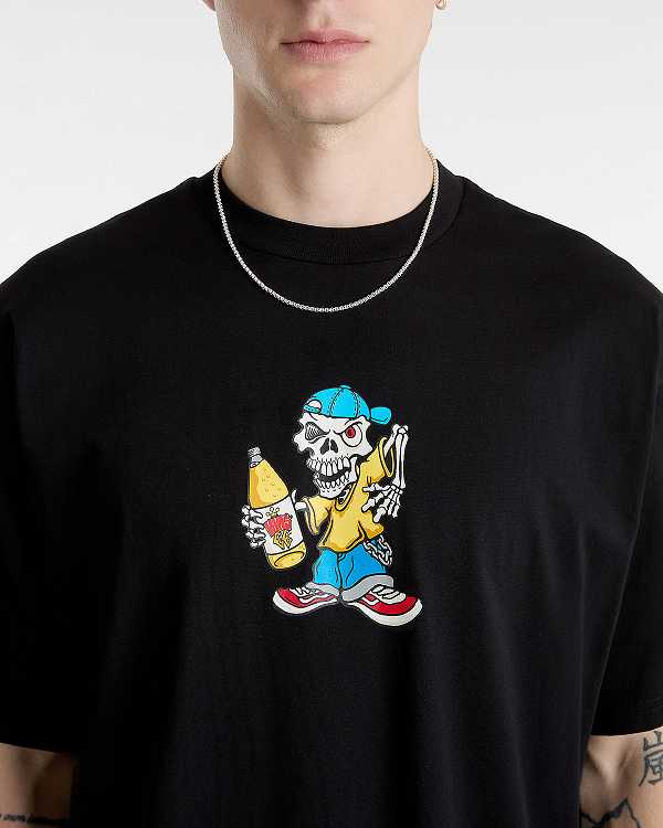 Men Vans Reggie T Shirts Black Malaysia | VN4521967