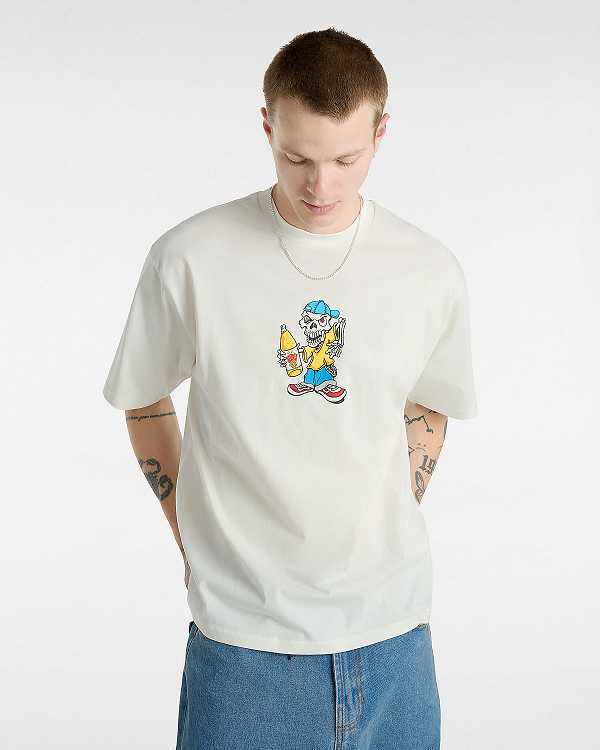 Men Vans Reggie T Shirts White Malaysia | VN5674201