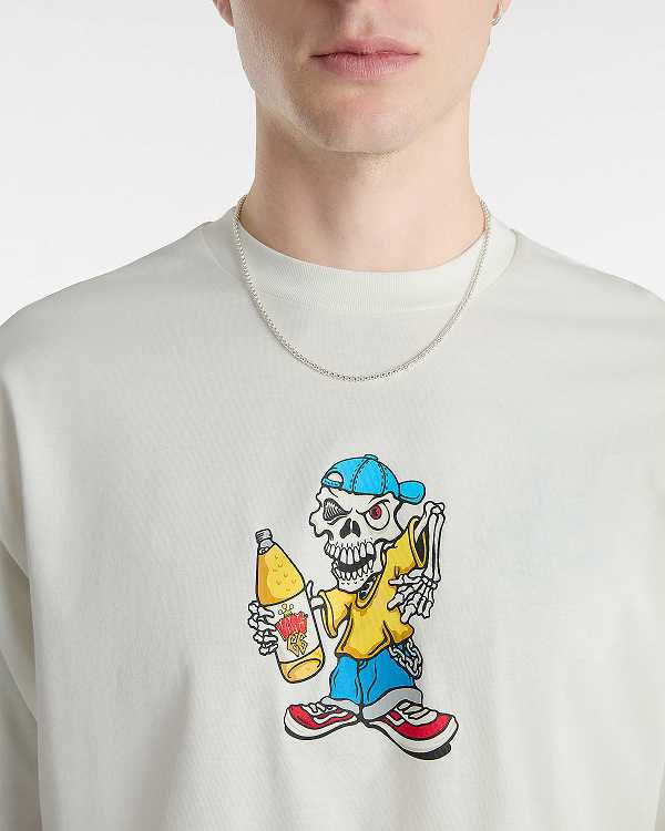 Men Vans Reggie T Shirts White Malaysia | VN5674201