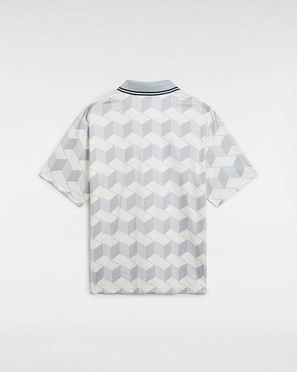 Men Vans Rigsby Soccer Polo Shirt White Malaysia | VN8395021