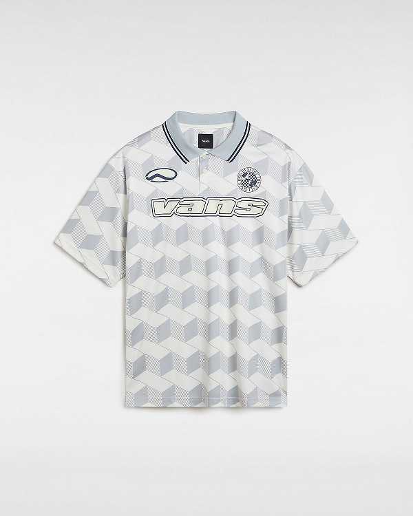 Men Vans Rigsby Soccer Polo Shirt White Malaysia | VN8395021