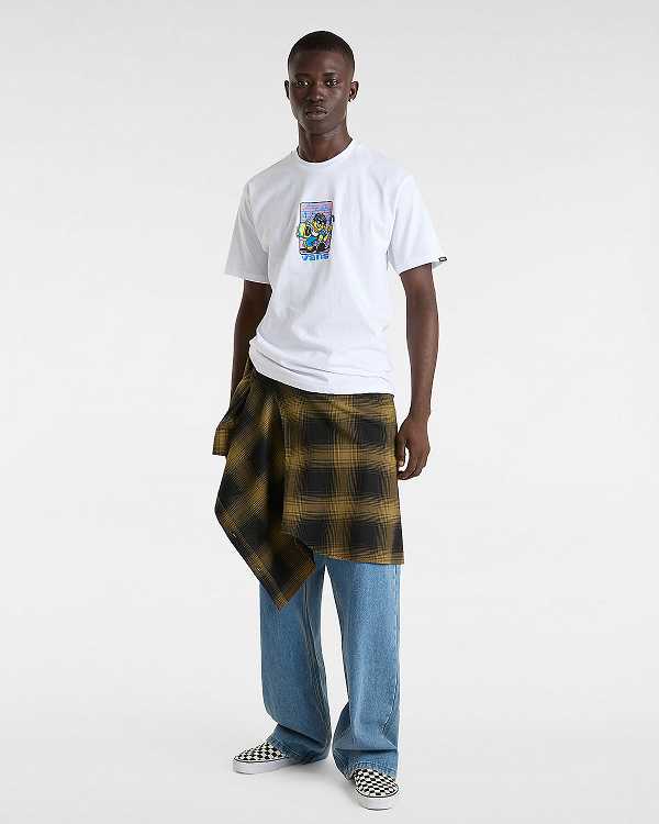 Men Vans Robbie T Shirts White Malaysia | VN7581306