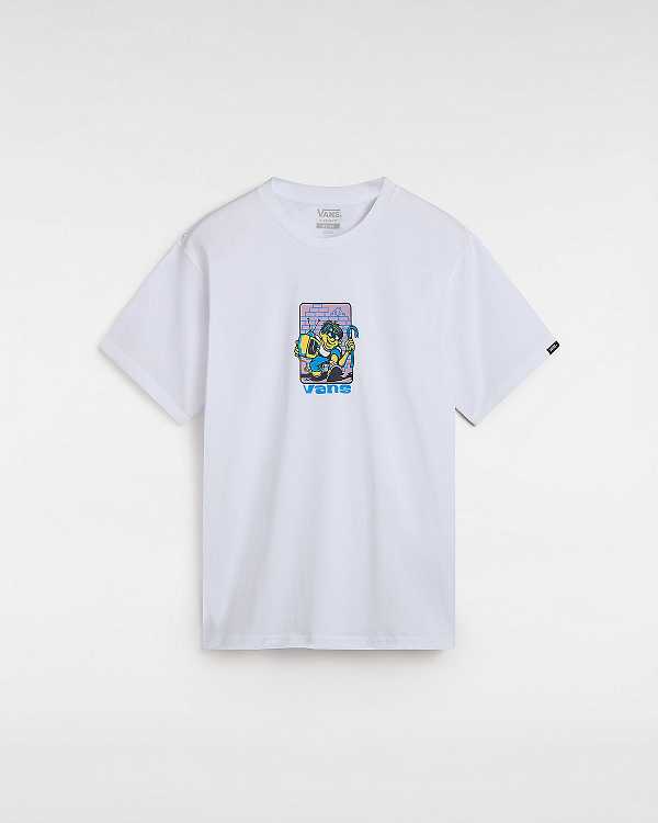 Men Vans Robbie T Shirts White Malaysia | VN7581306
