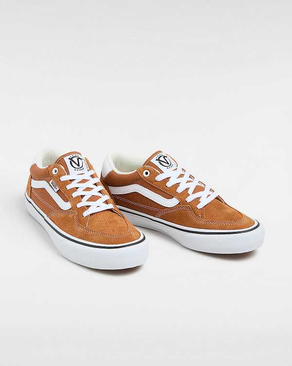 Men Vans Rowan Skate Shoes Brown / Orange Malaysia | VN2813705