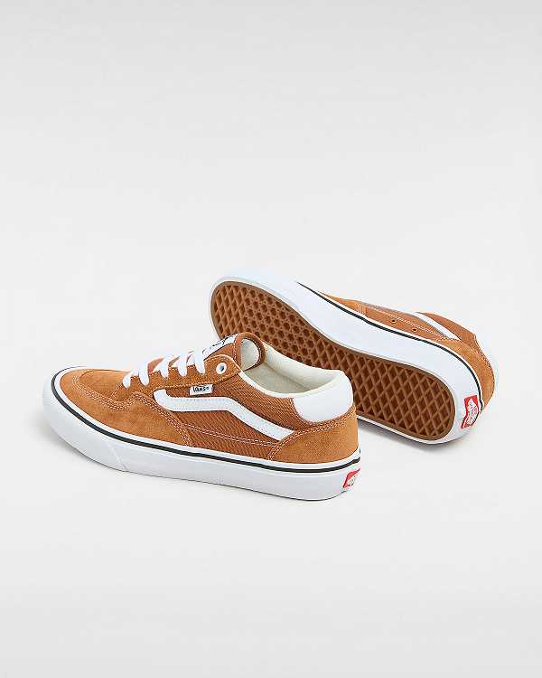 Men Vans Rowan Skate Shoes Brown / Orange Malaysia | VN2813705
