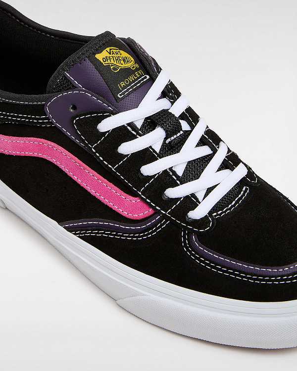 Men Vans Rowley Skate Shoes Black / Pink Malaysia | VN9627431