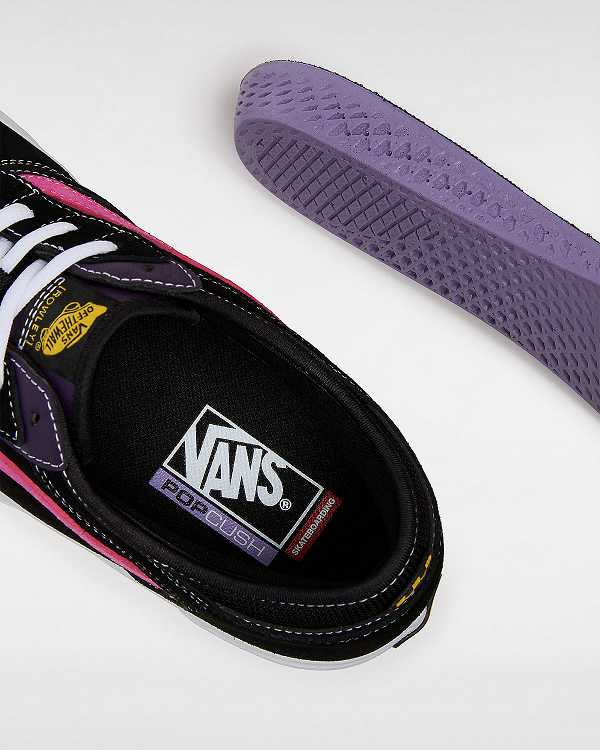 Men Vans Rowley Skate Shoes Black / Pink Malaysia | VN9627431