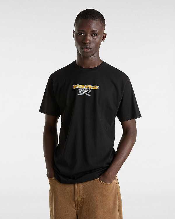 Men Vans Sakomo T Shirts Black Malaysia | VN8046519