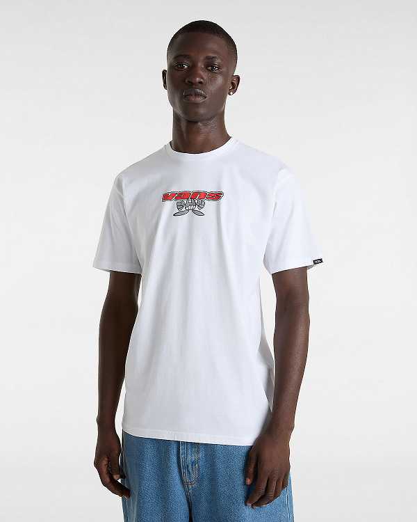 Men Vans Sakomo T Shirts White Malaysia | VN8475139