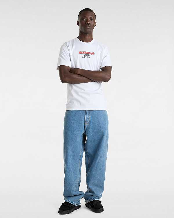 Men Vans Sakomo T Shirts White Malaysia | VN8475139