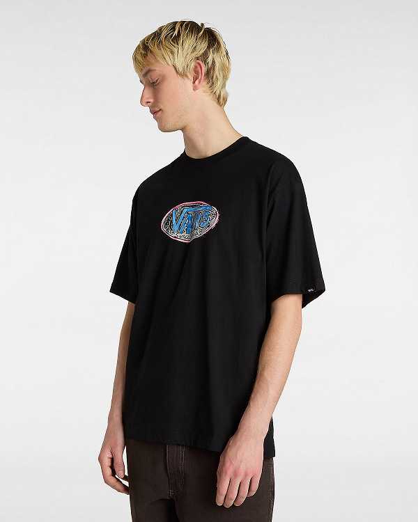 Men Vans Scribblex T Shirts Black Malaysia | VN0392841
