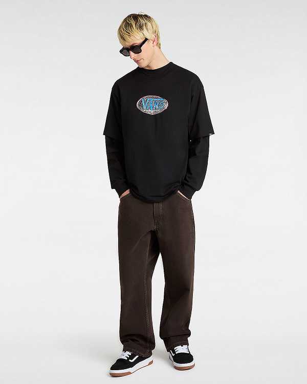 Men Vans Scribblex T Shirts Black Malaysia | VN0392841