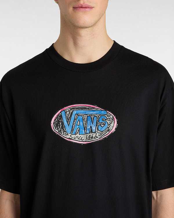 Men Vans Scribblex T Shirts Black Malaysia | VN0392841