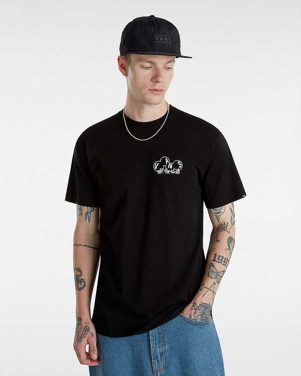Men Vans Scuttle T Shirts Black Malaysia | VN8975301