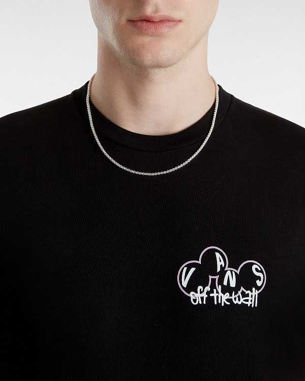 Men Vans Scuttle T Shirts Black Malaysia | VN8975301