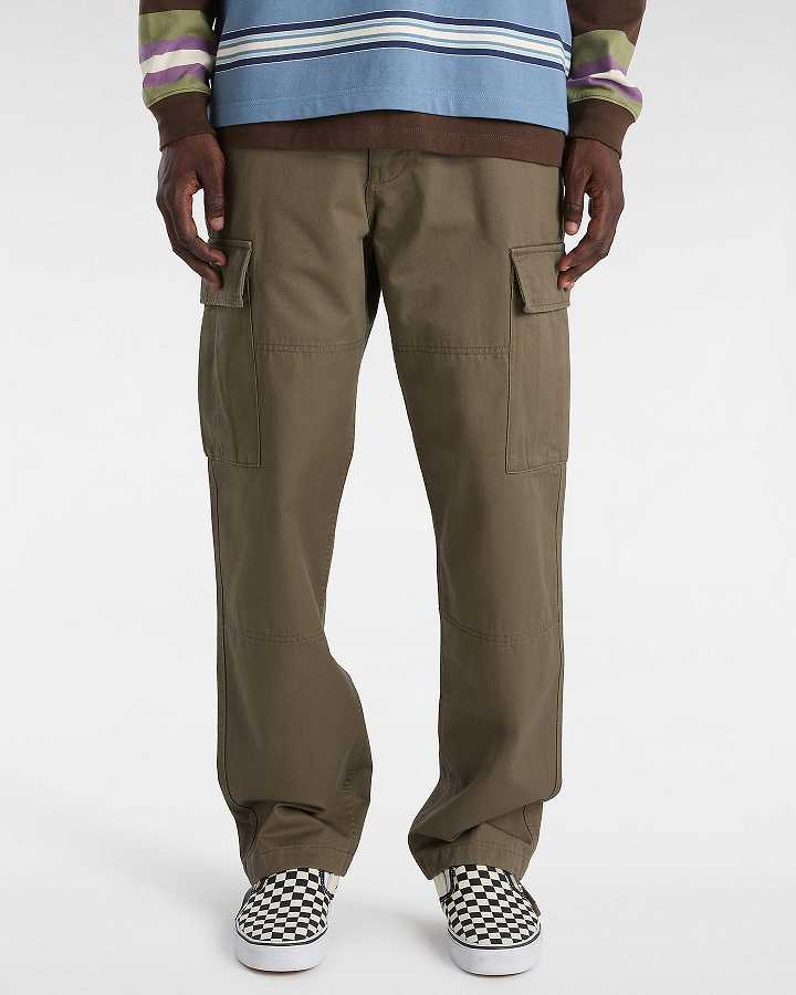 Men Vans Service Cargo Loose Tapered Pants Brown Malaysia | VN4395216