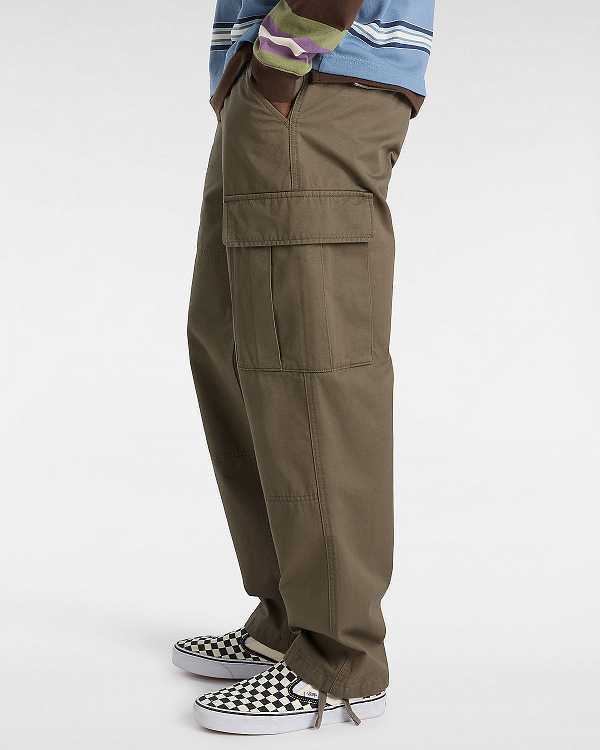 Men Vans Service Cargo Loose Tapered Pants Brown Malaysia | VN4395216