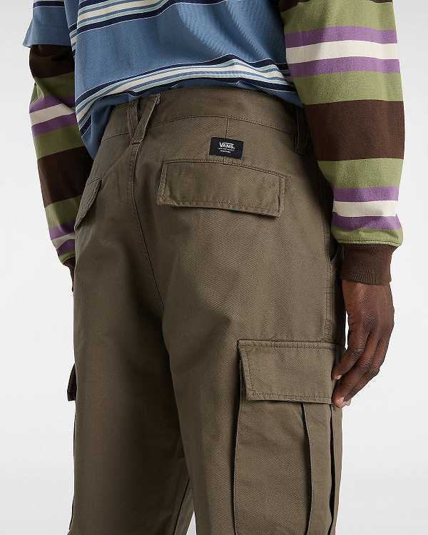Men Vans Service Cargo Loose Tapered Pants Brown Malaysia | VN4395216