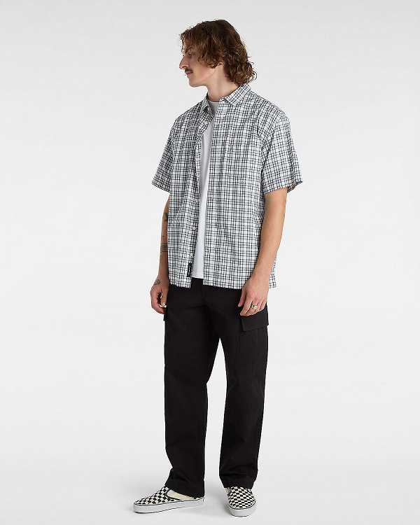 Men Vans Service Cargo Loose Tapered Pants Black Malaysia | VN4928307