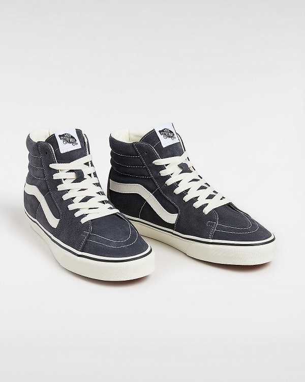 Men Vans Sk8-Hi Pig Suede Skate Shoes Grey Malaysia | VN8965342