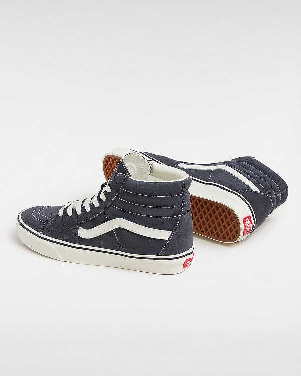Men Vans Sk8-Hi Pig Suede Skate Shoes Grey Malaysia | VN8965342