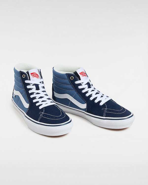 Men Vans Sk8-Hi Skate Shoes Blue Malaysia | VN8350279
