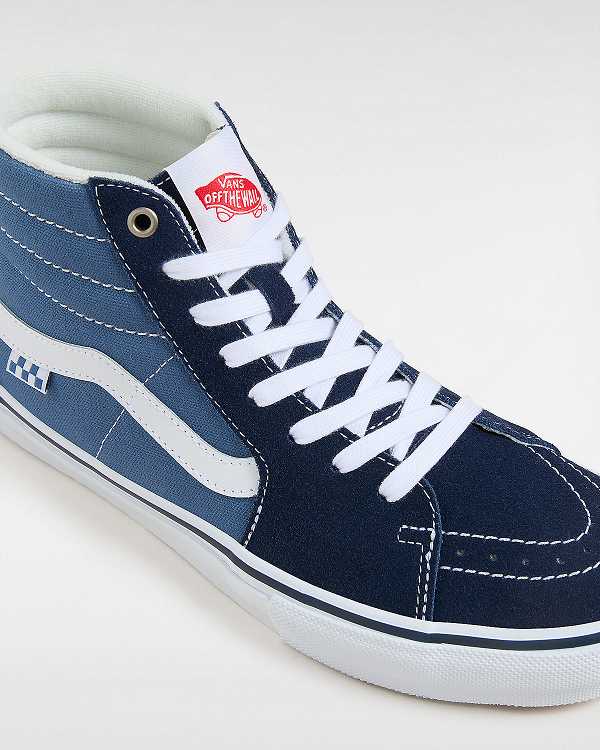 Men Vans Sk8-Hi Skate Shoes Blue Malaysia | VN8350279
