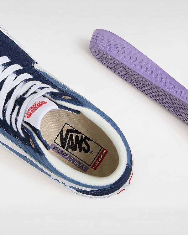 Men Vans Sk8-Hi Skate Shoes Blue Malaysia | VN8350279