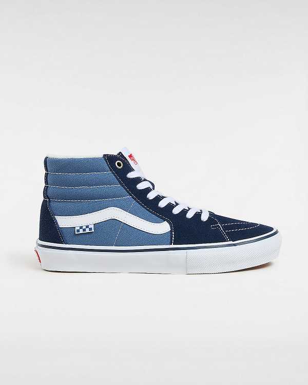 Men Vans Sk8-Hi Skate Shoes Blue Malaysia | VN8350279