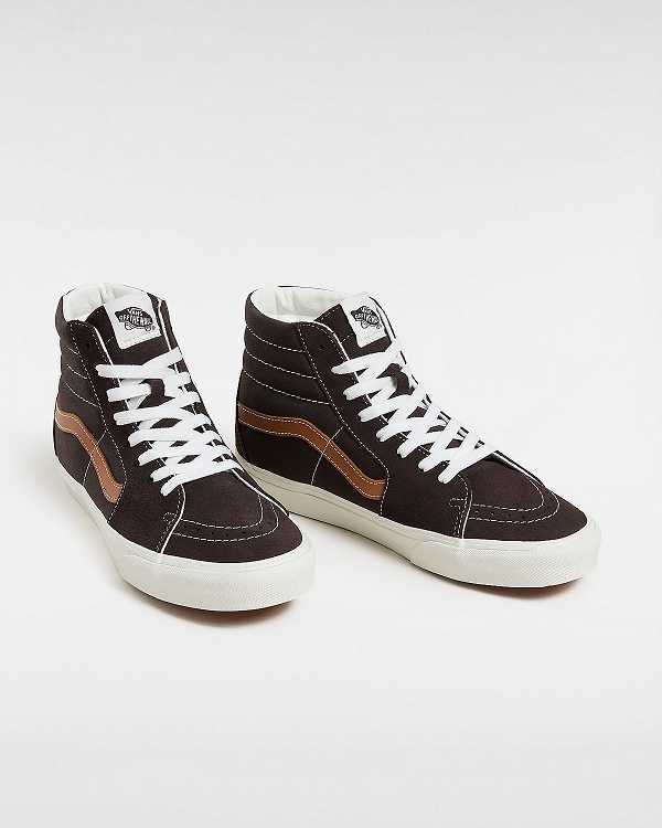 Men Vans Sk8-Hi Skate Shoes Brown Malaysia | VN4037658