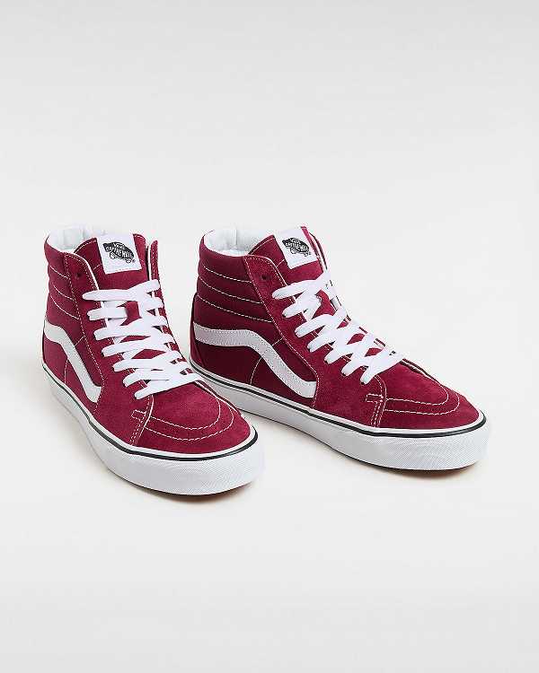 Men Vans Sk8-Hi Skate Shoes Burgundy Malaysia | VN9075142