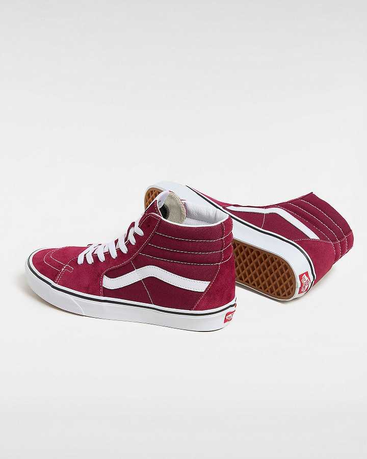 Men Vans Sk8-Hi Skate Shoes Burgundy Malaysia | VN9075142