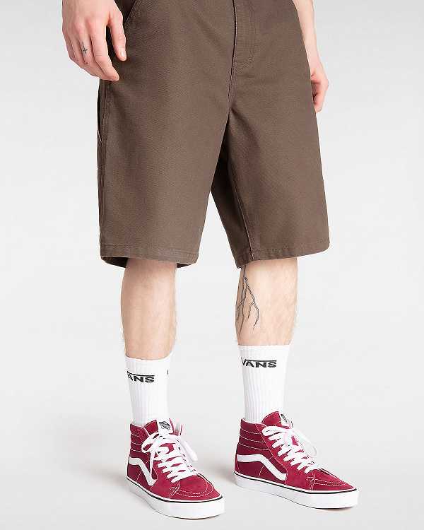Men Vans Sk8-Hi Skate Shoes Burgundy Malaysia | VN9075142