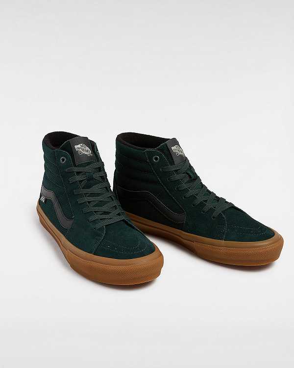 Men Vans Sk8-Hi Skate Shoes Green Malaysia | VN4029761