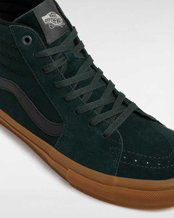 Men Vans Sk8-Hi Skate Shoes Green Malaysia | VN4029761