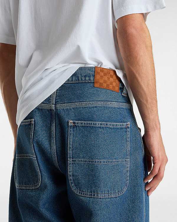 Men Vans Skate Check-5 Loose Pants Blue Malaysia | VN4069237