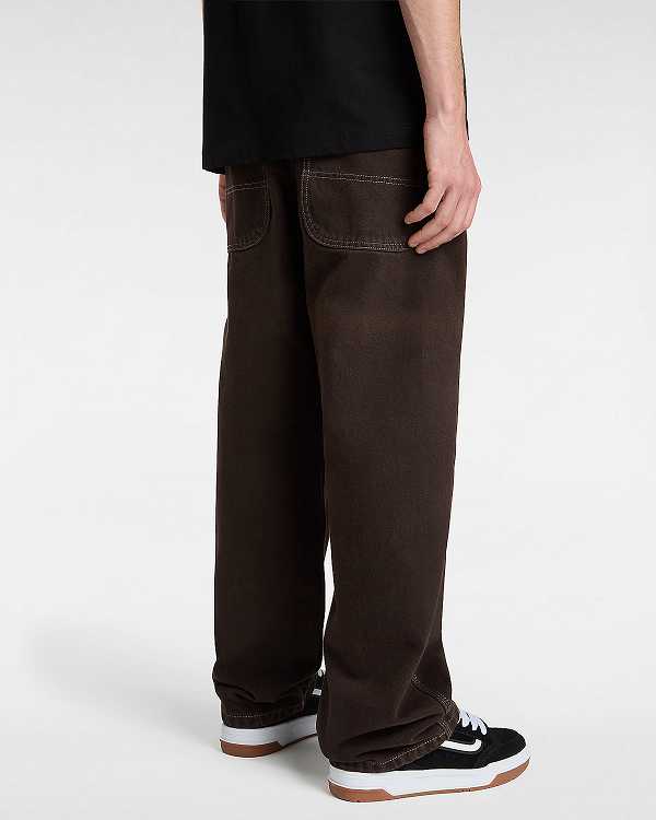 Men Vans Skate Check-5 Loose Pants Brown Malaysia | VN6924701