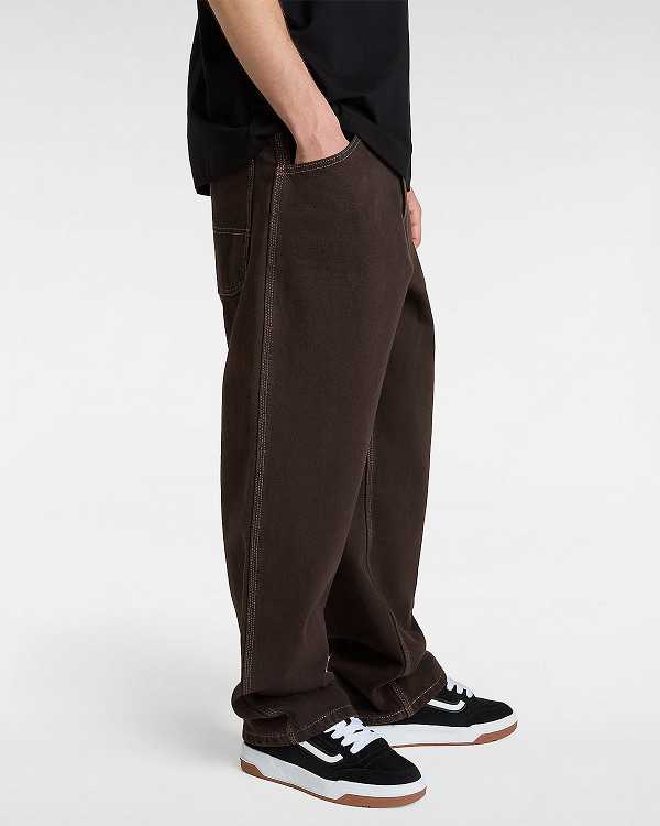 Men Vans Skate Check-5 Loose Pants Brown Malaysia | VN6924701