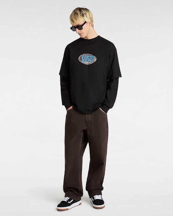 Men Vans Skate Check-5 Loose Pants Brown Malaysia | VN6924701