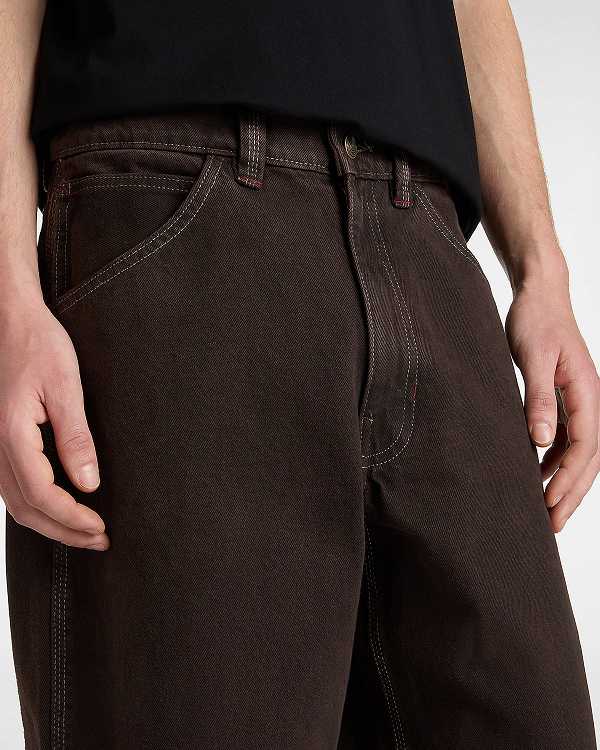 Men Vans Skate Check-5 Loose Pants Brown Malaysia | VN6924701